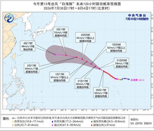 五预警齐发!超强台风“白海豚”最新路径→